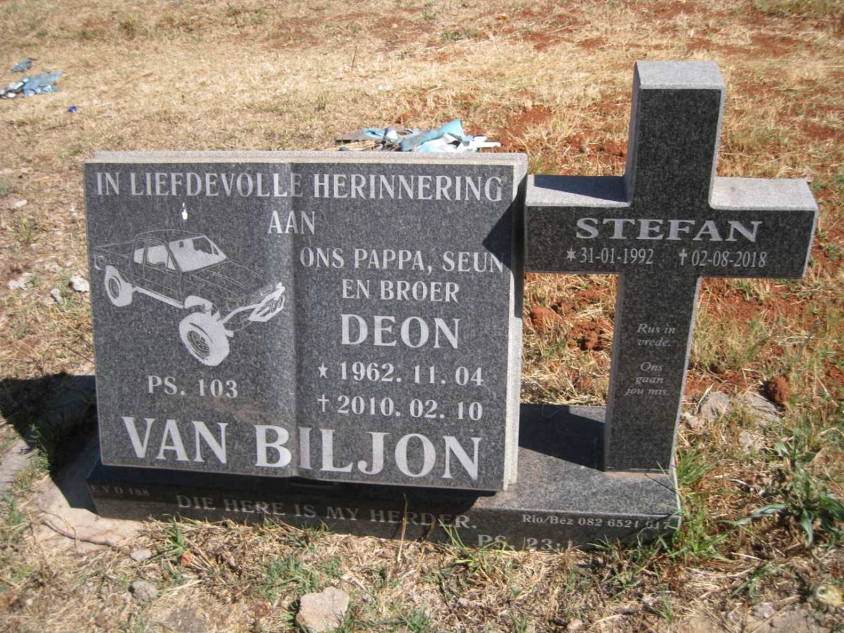 BILJON Deon, van 1962-2010 :: VAN BILJON Stefan 1992-2018