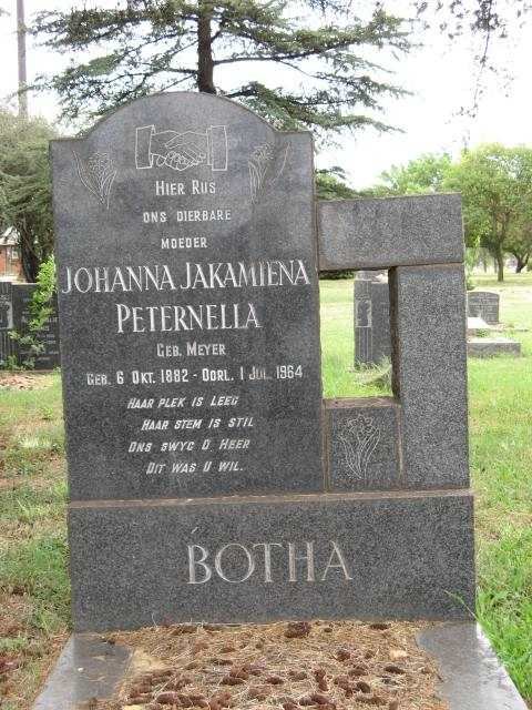 BOTHA Johanna Jakamiena Peternella nee MEYER 1882-1964