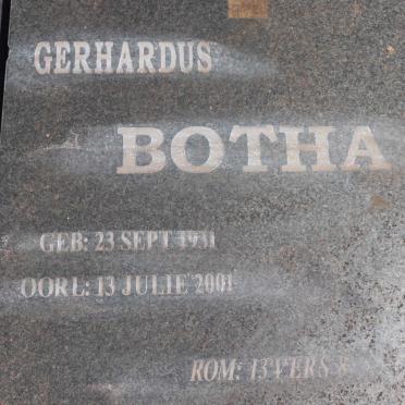 BOTHA Gerhardus 1931-2001