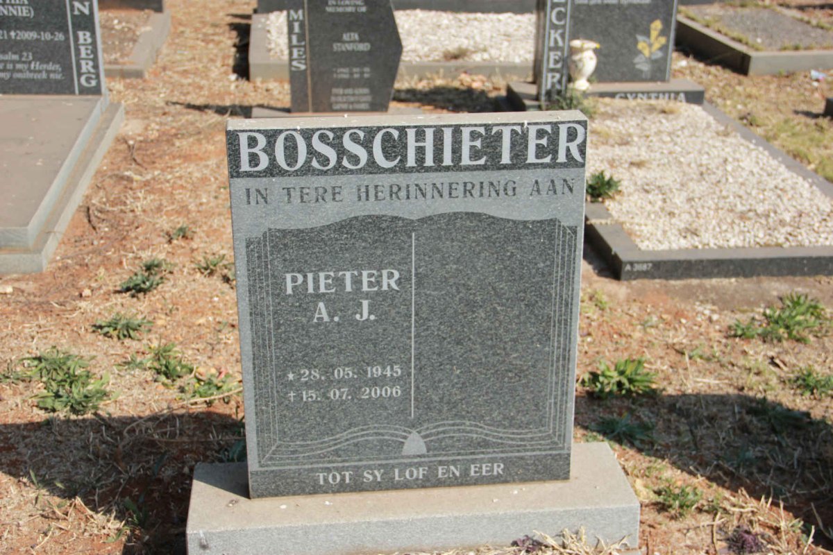 BOSSCHIETER Pieter A.J. 1945-2006