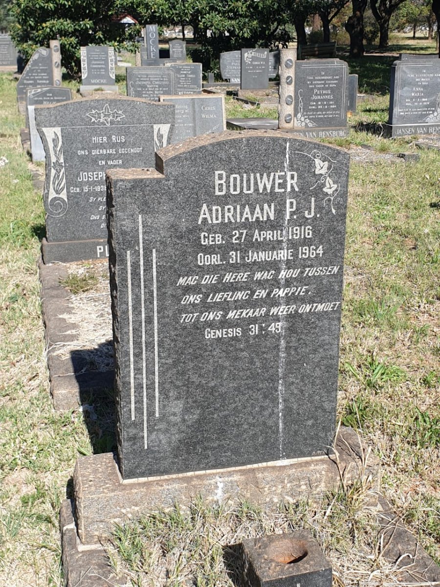 BOUWER Adriaan P.J. 1916-1964
