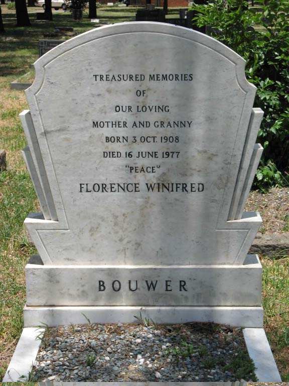BOUWER Florence Winifred 1908-1977