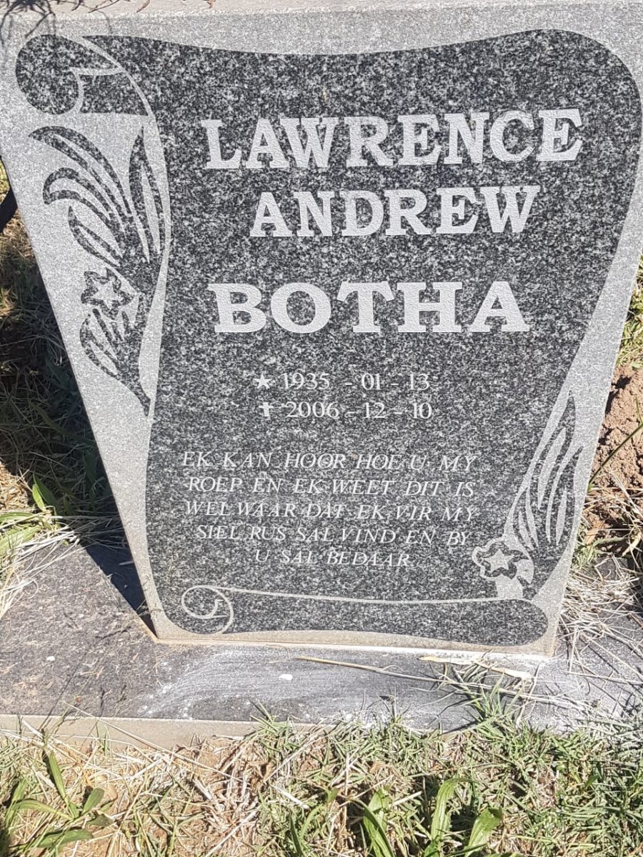 BOTHA Lawrence Andrew 1935-2006