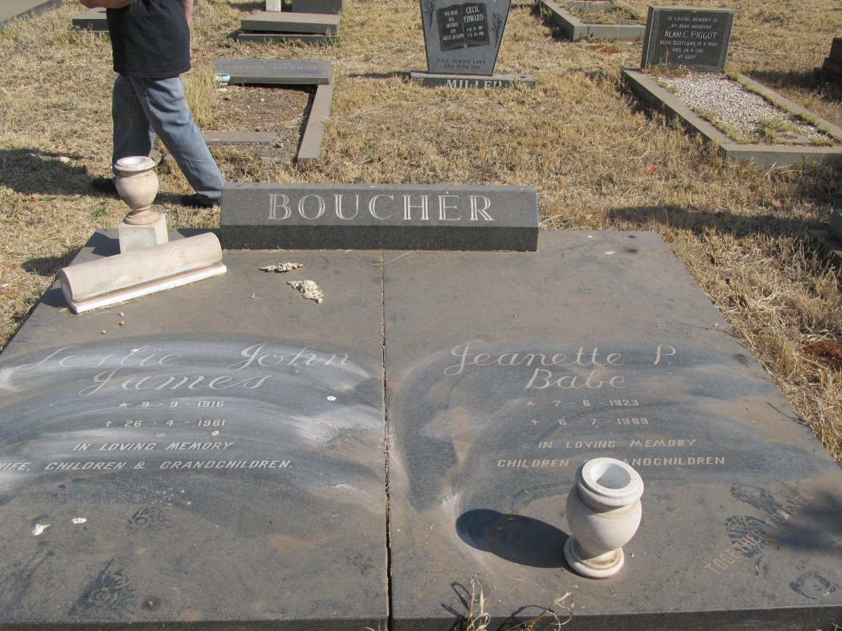 BOUCHER Leslie John James 1916-1981 &amp; Jeanette P. 1923-1989