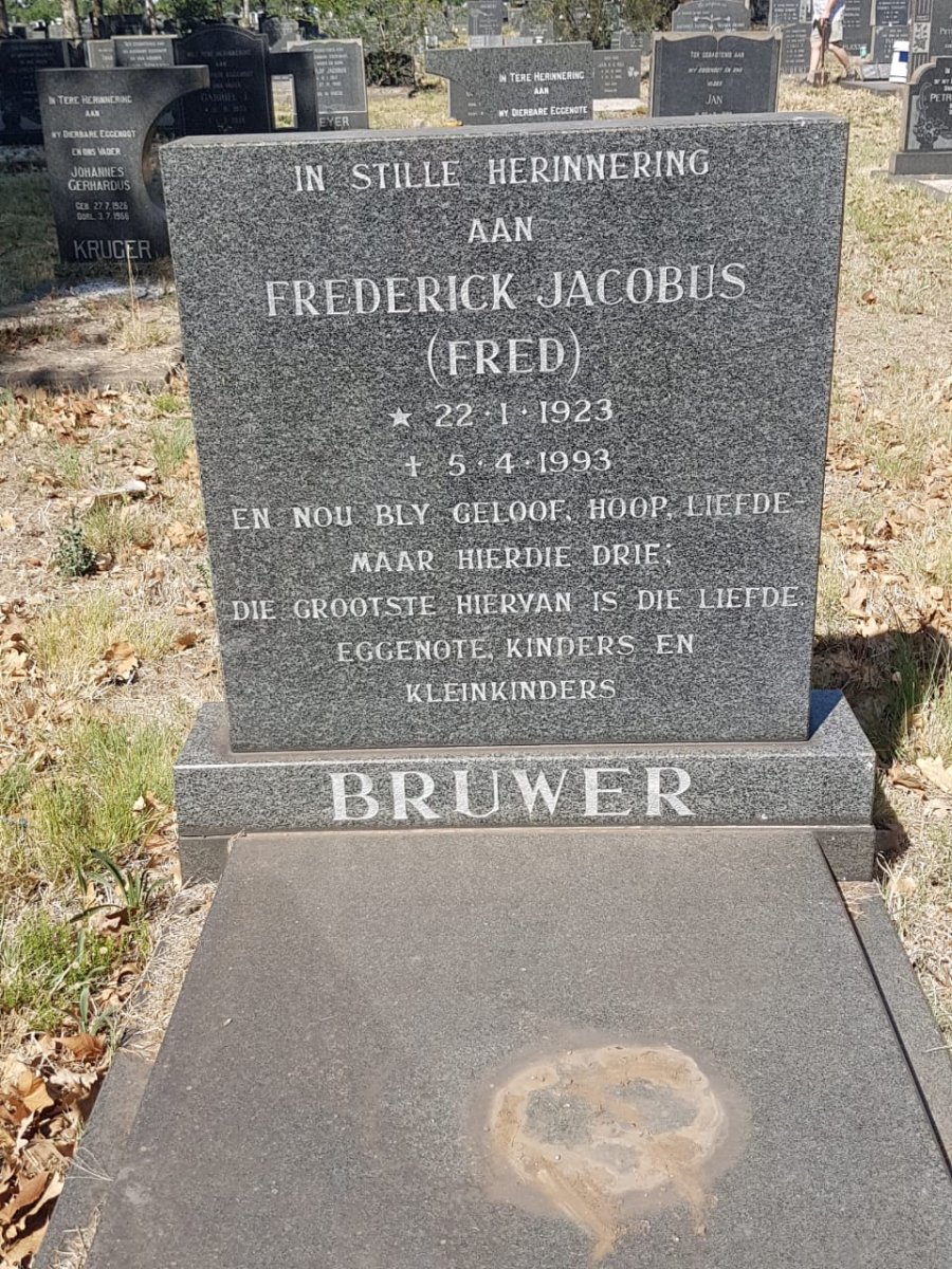 BRUWER Frederick Jacobus 1923-1993