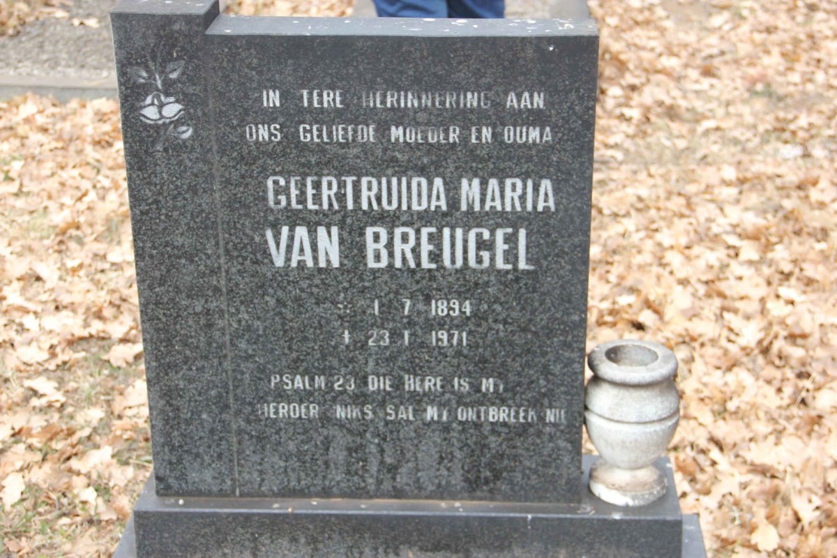 BREUGEL Geertruida Maria, van 1894-1971