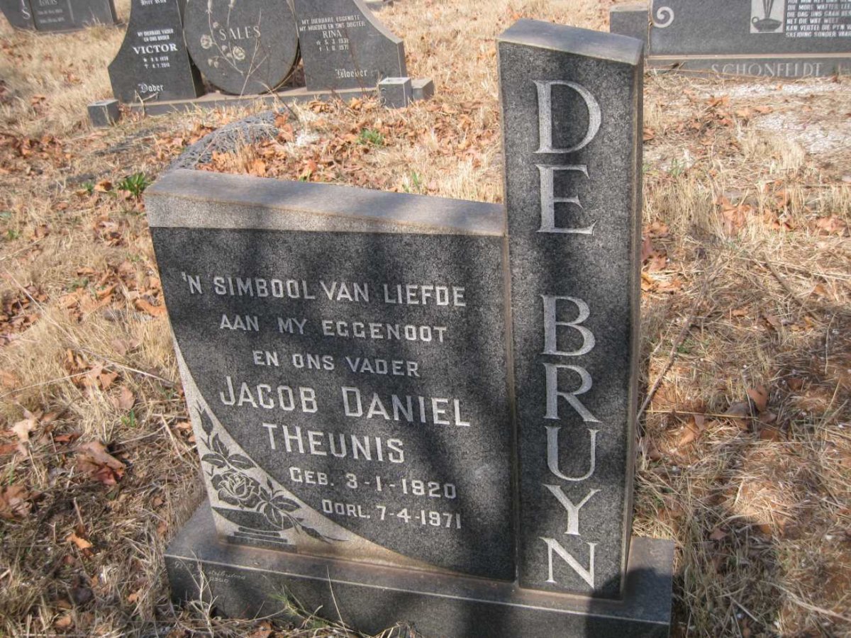 BRUYN Jacob Daniel Theunis, de 1920-1971