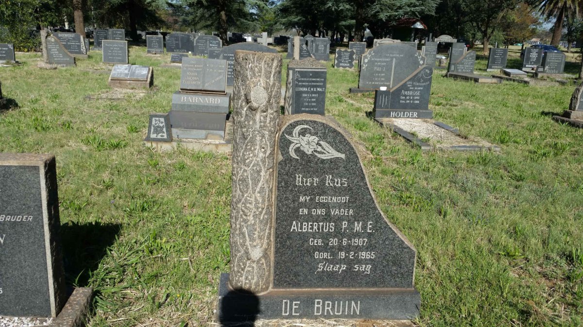 BRUIN Albertus P.M.E., de 1907-1965