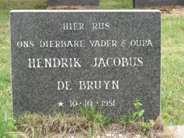 BRUYN Hendrik Jacobus, de  1951-