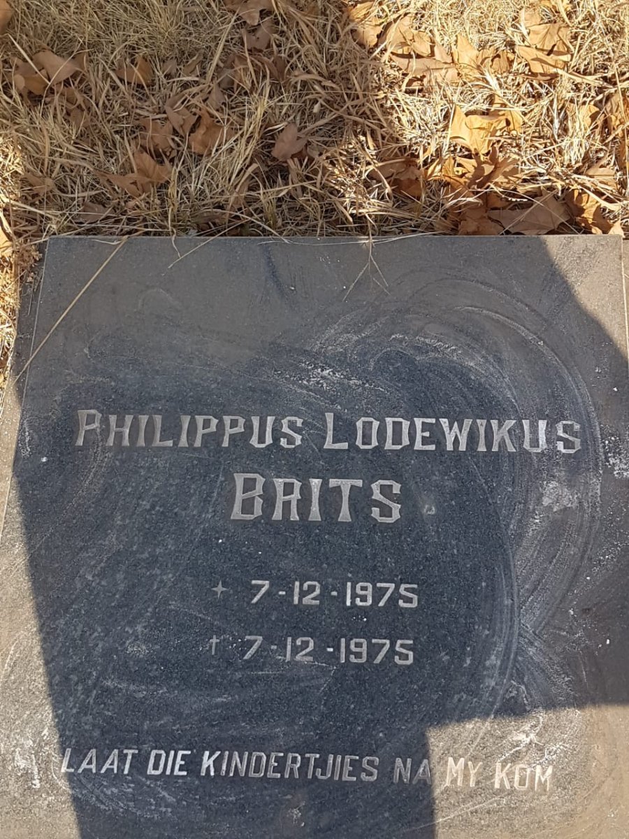 BRITS Philippus Lodewikus 1975-1975