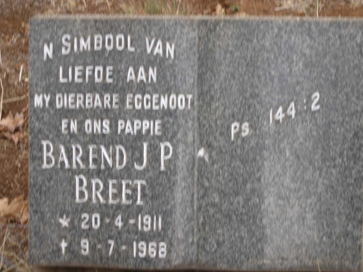 BREET Barend J.P. 1911-1968