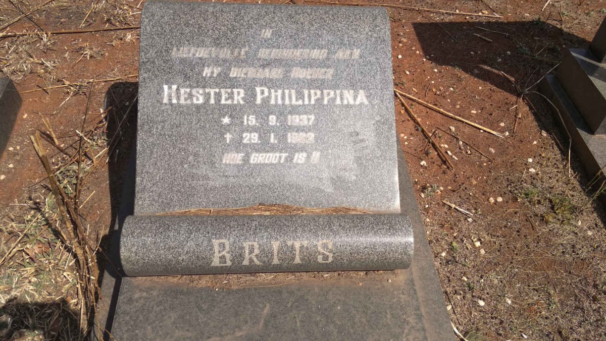 BRITS Hester Philippina 1937-1992