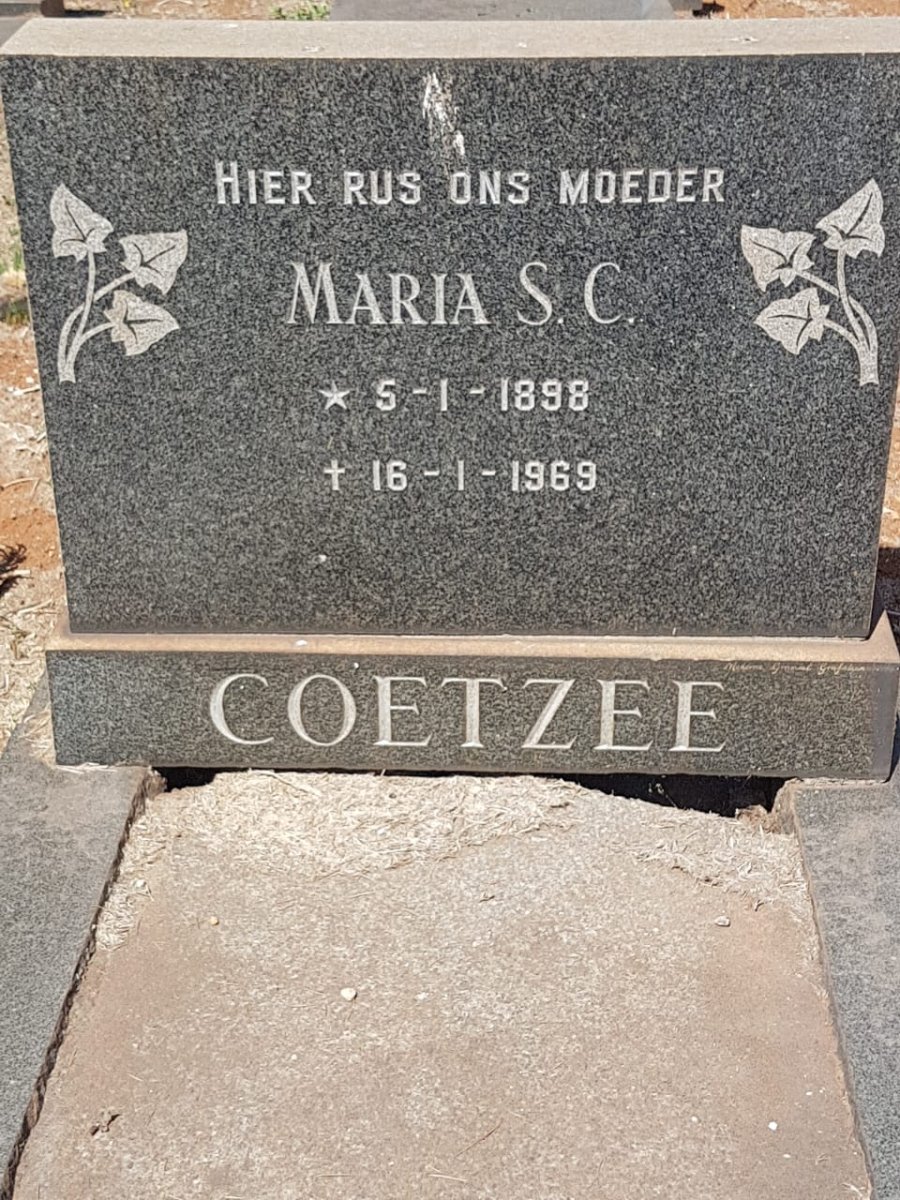 COETZEE Maria S.C. 1898-1969