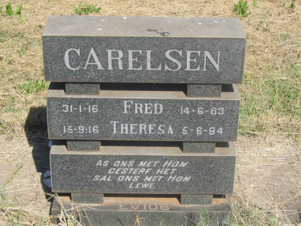 CARELSEN Fred 1916-1983 &amp; Theresa 1916-1994