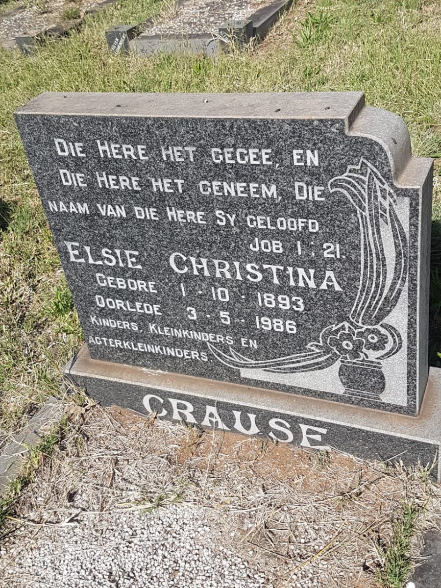 CRAUSE Elsie Christina 1893-1986