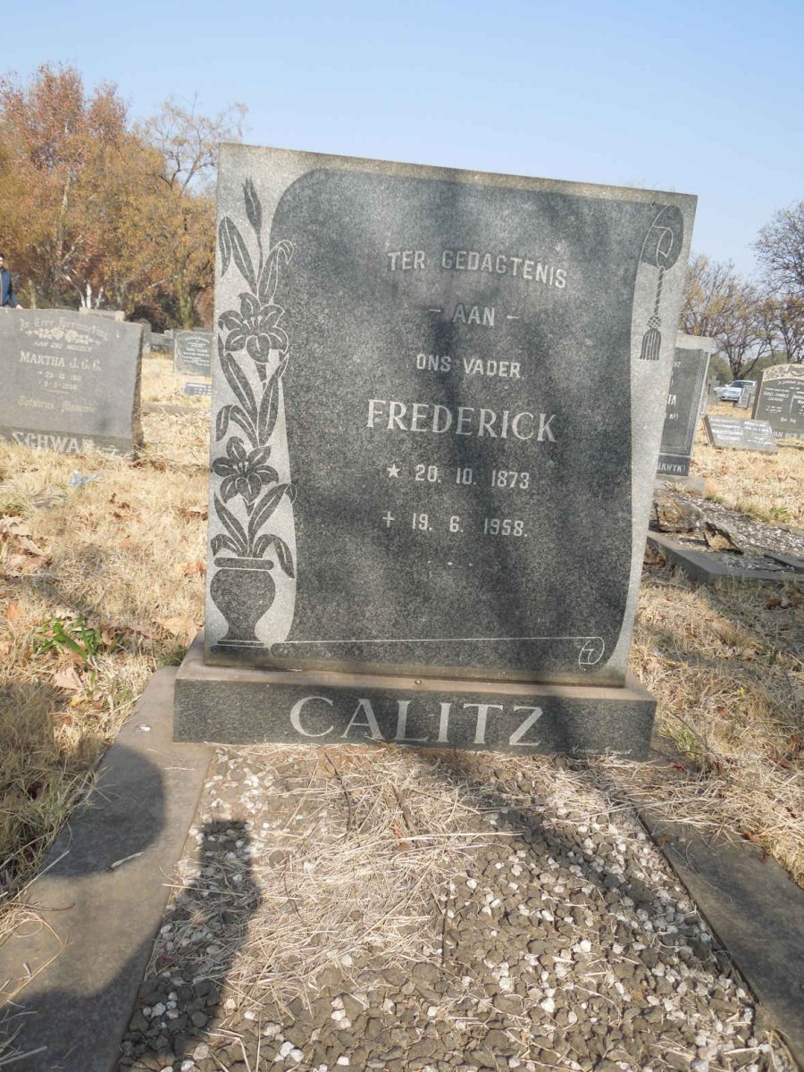 CALITZ Frederick 1873-1958