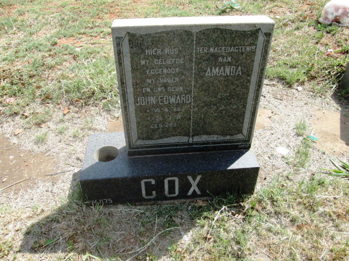 COX John Edward 1966-1991 &amp; Amanda 1970-