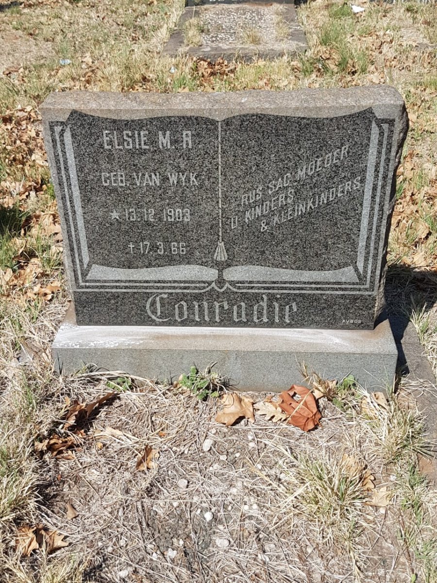 CONRADIE Elsie M.R. nee VAN WYK 1903-1966