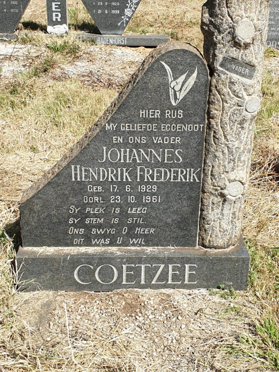 COETZEE Johannes Hendrik Frederik 1929-1961