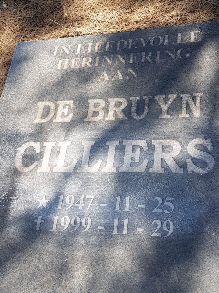 CILLIERS De Bruyn 1947-1999