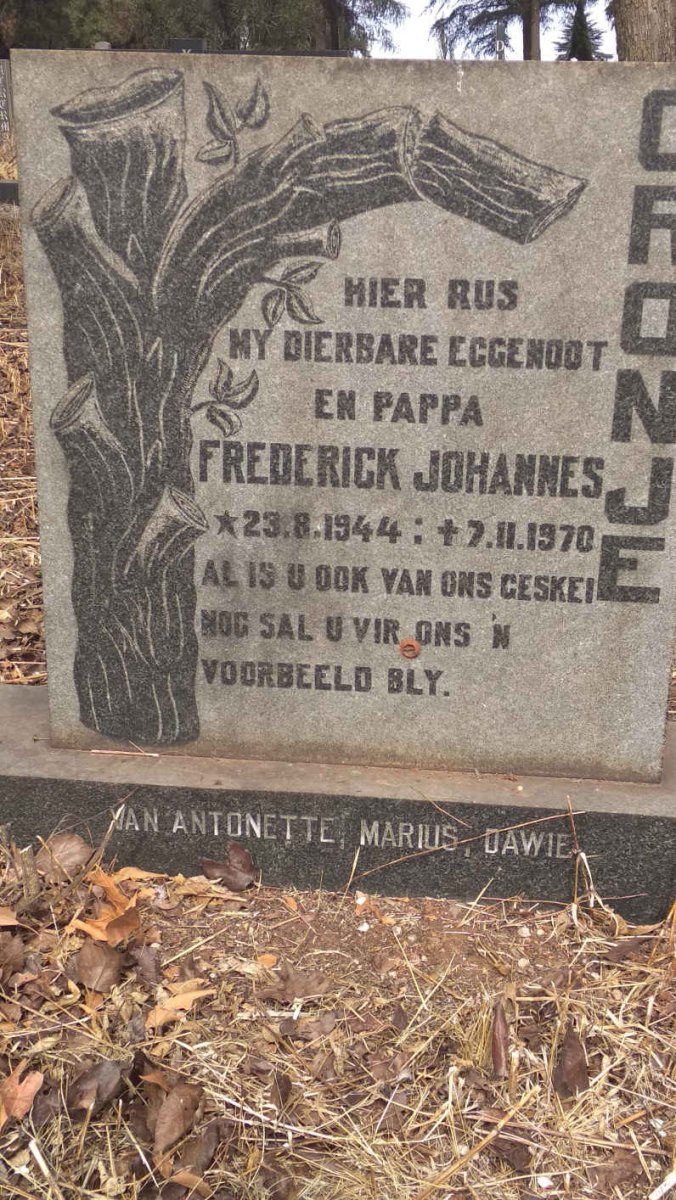 CRONJE Frederick Johannes 1944-1970