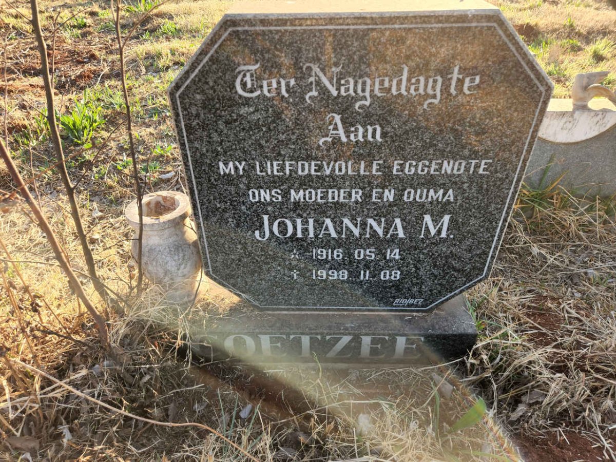 COETZEE Johanna M. 1916-1998