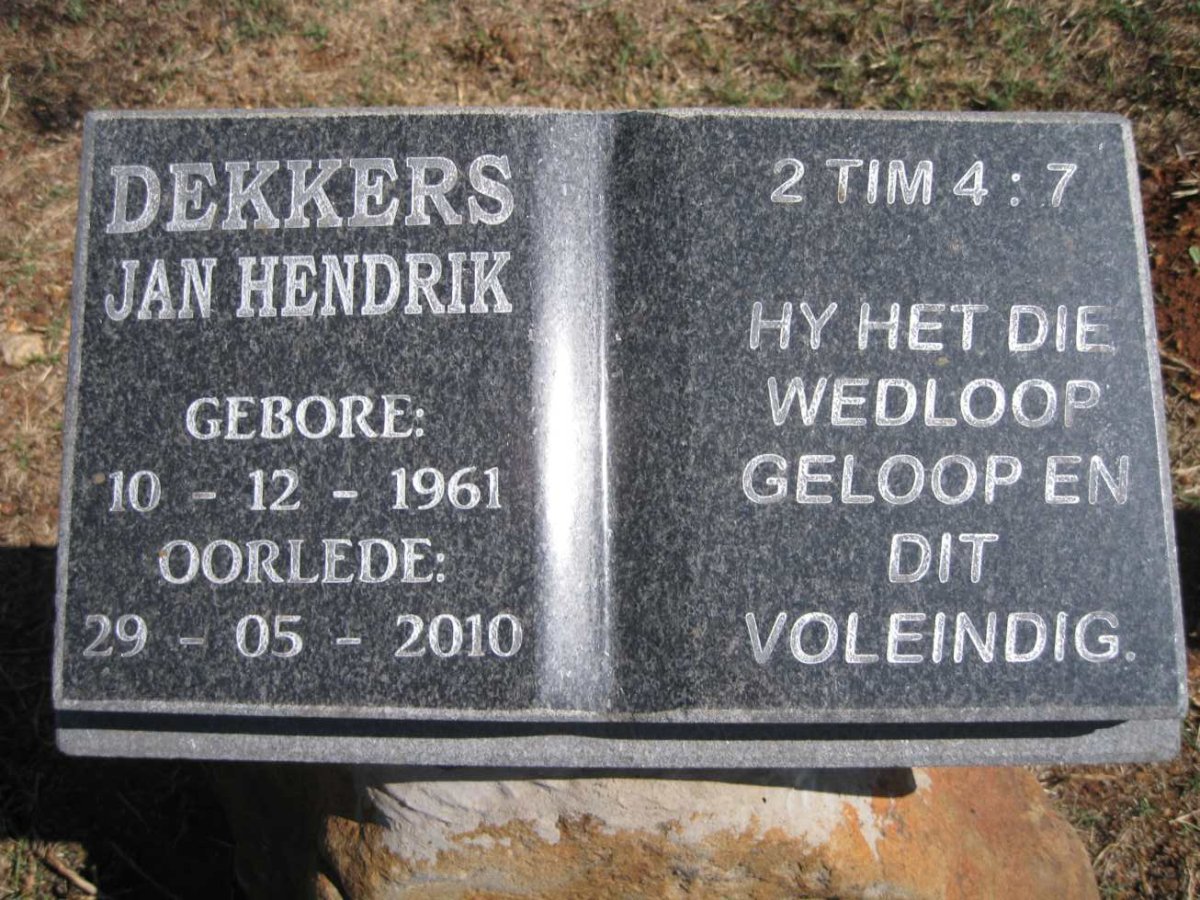 DEKKERS Jan Hendrik 1961-2010