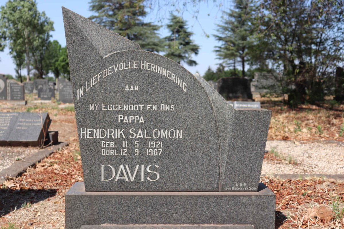 DAVIS Hendrik Salomon 1921-1967