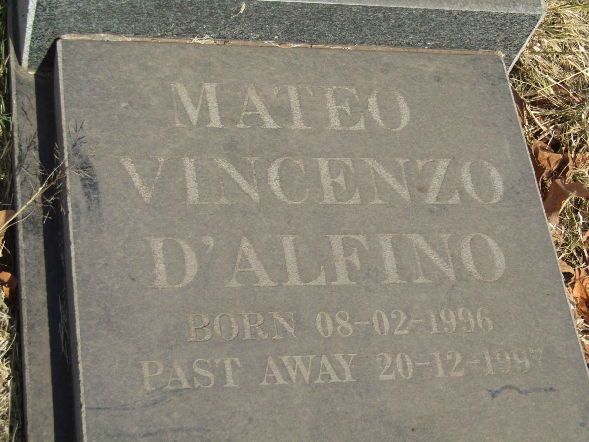 D'ALFINO Mateo Vincenzo 1996-1997