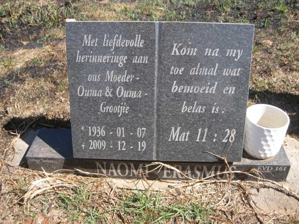 ERASMUS Naomi 1936-2009
