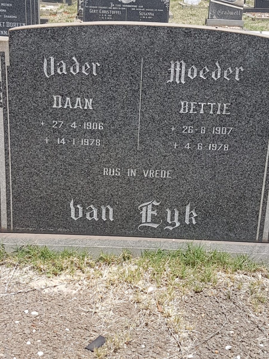 EYK Daan, van 1906-1978 &amp; Bettie 1907-1978
