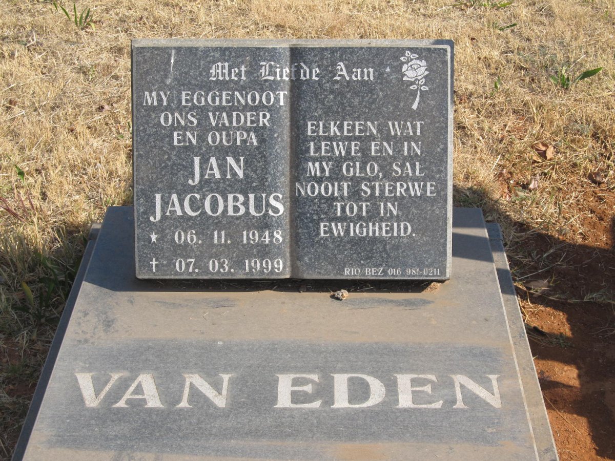 EDEN Jan Jacobus, van 1948-1999