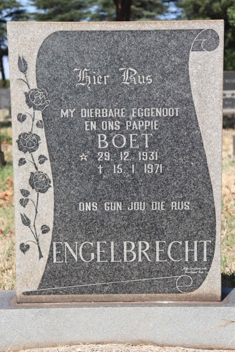 ENGELBRECHT Boet 1931-1971