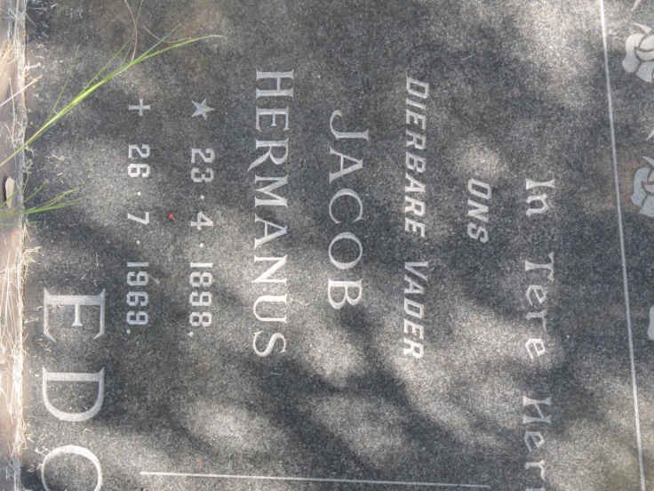 EDGAR Jacob Hermanus 1898-1969 &amp; Magdalena Gertruida Christina 1905-1962