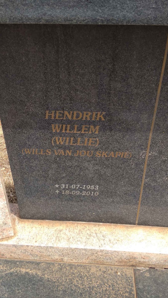 ENGELBRECHT Hendrik Willem 1953-2010 &amp; Catherine 1955-2016