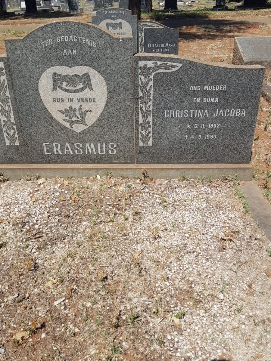 ERASMUS Christina Jacoba 1902-1990