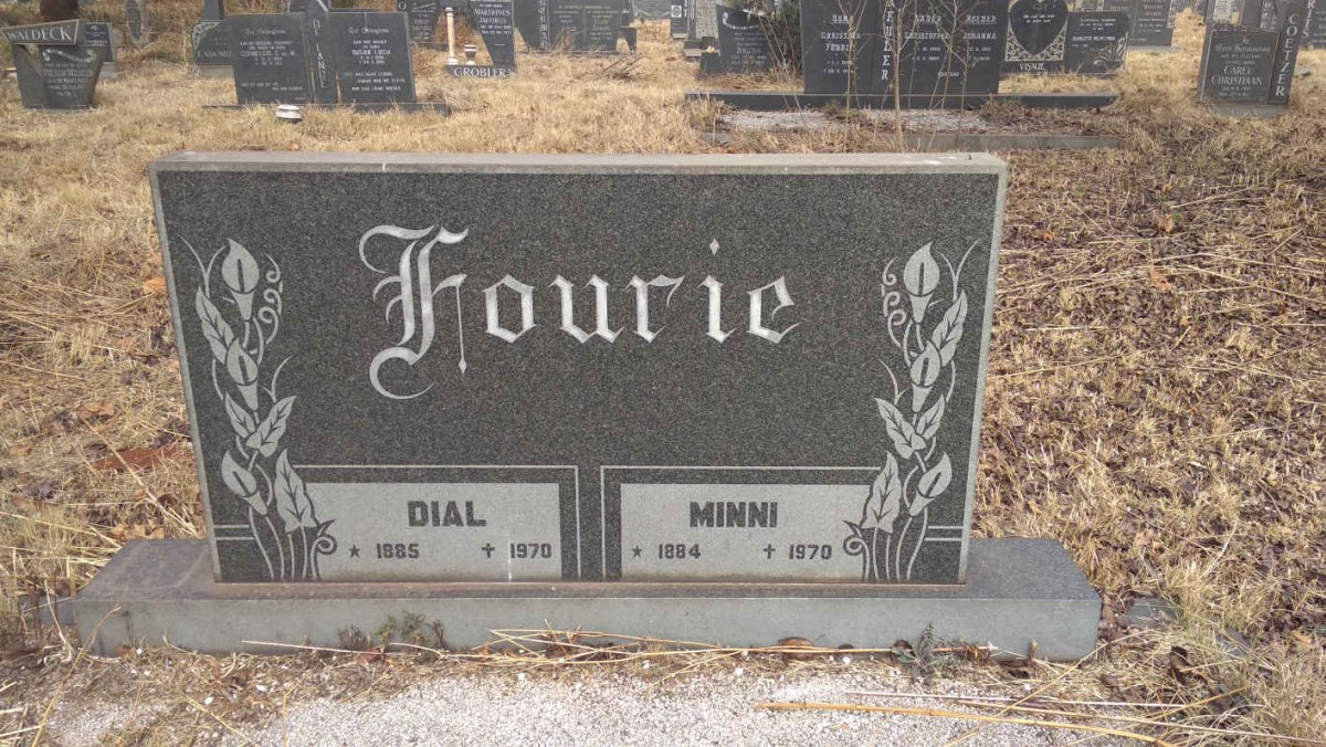 FOURIE Dial 1885-1970 &amp; Minni 1884-1970