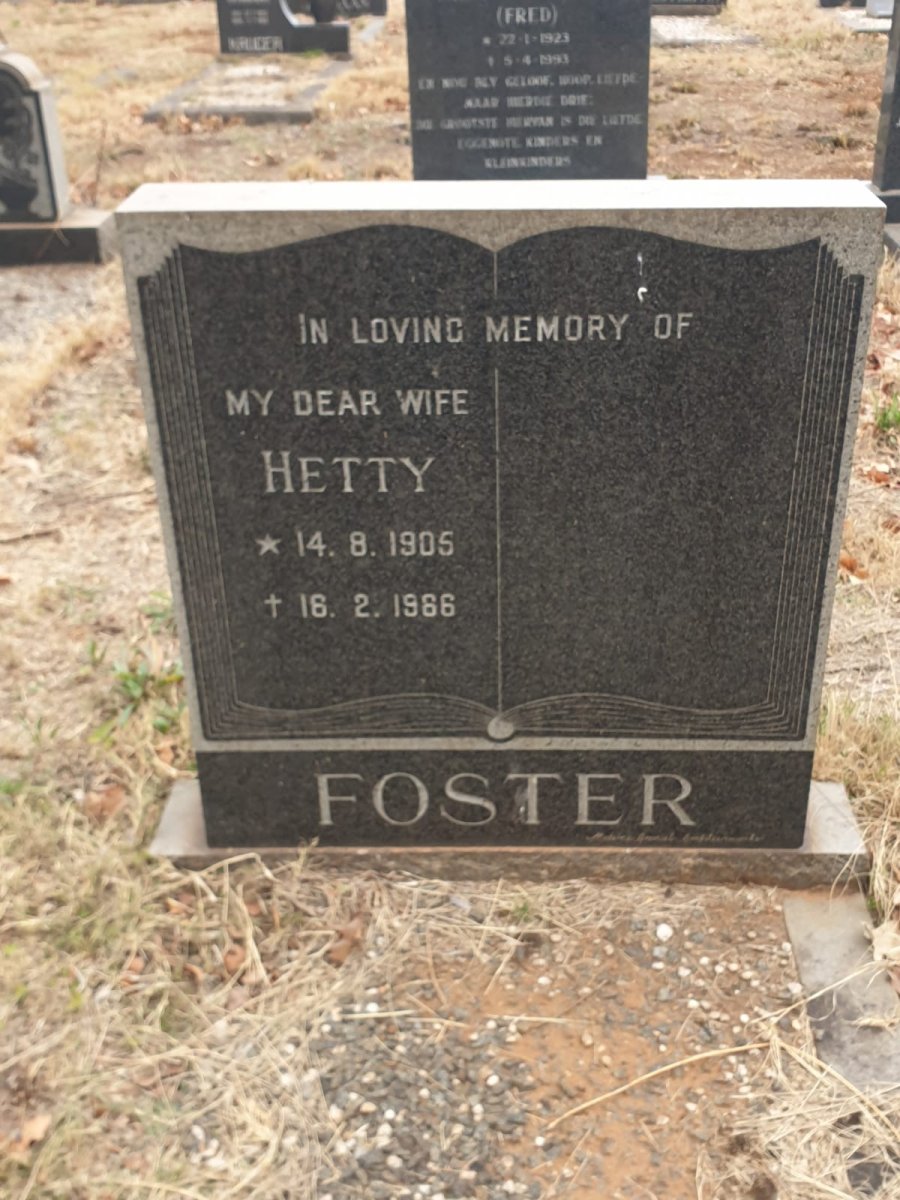 FOSTER Hetty 1905-1966