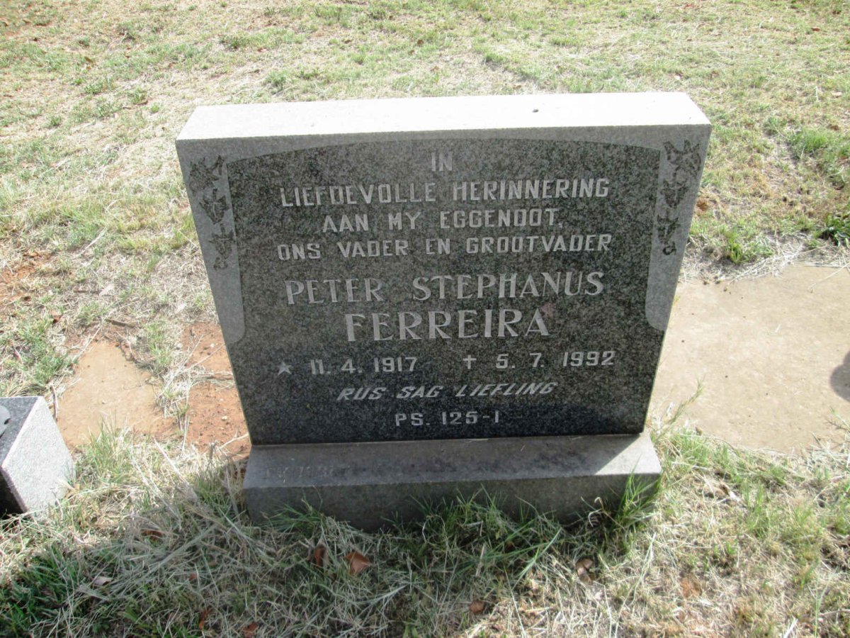 FERREIRA Peter Stephanus 1917-1992