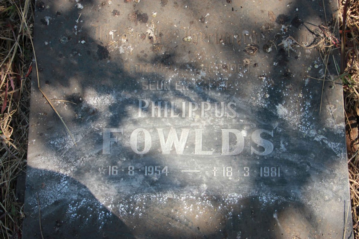 FOWLDS Philippus 1954-1981