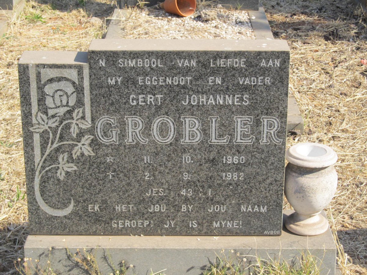 GROBLER Gert Johannes 1960-1982