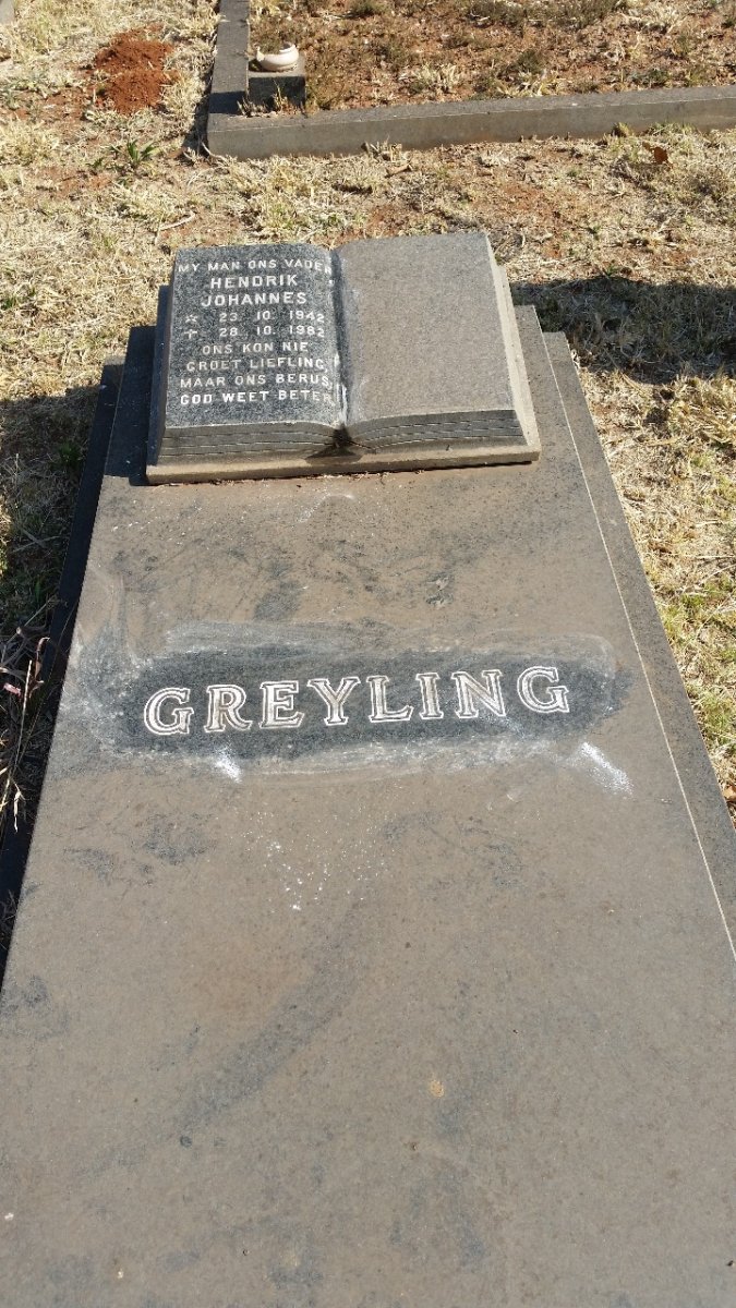 GREYLING Hendrik Johannes 1942-1982