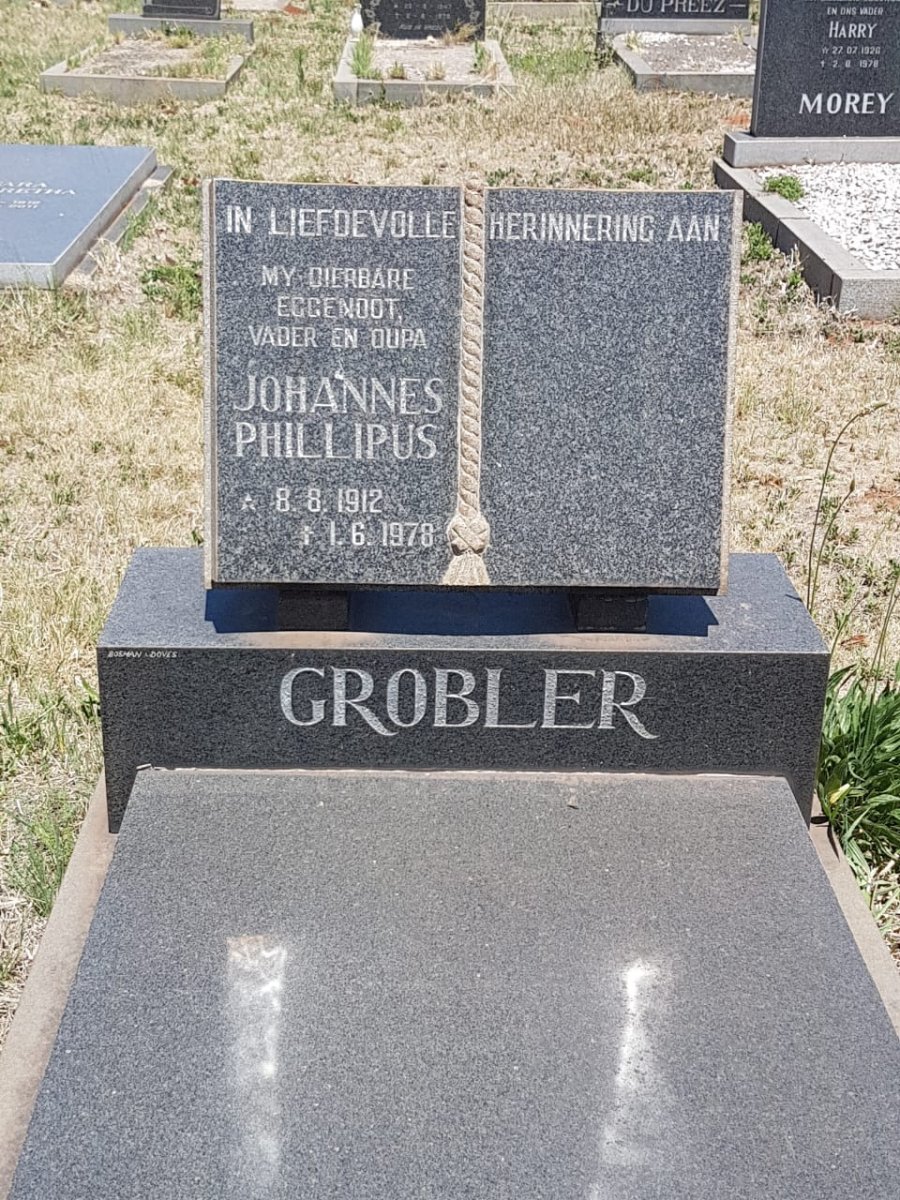 GROBLER Johannes Phillipus 1912-1978