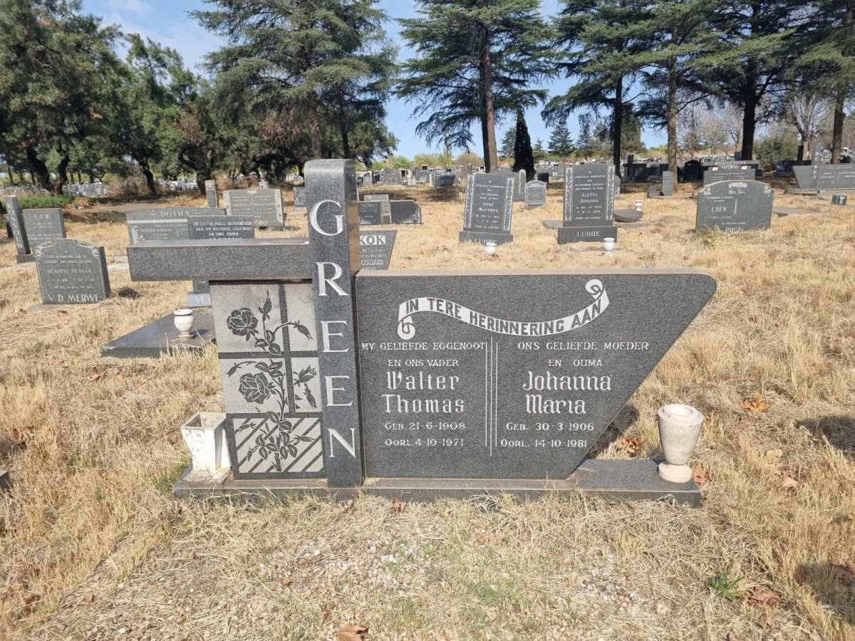 GREEN Walter Thomas 1908-1971 &amp; Johanna Maria 1906-1981