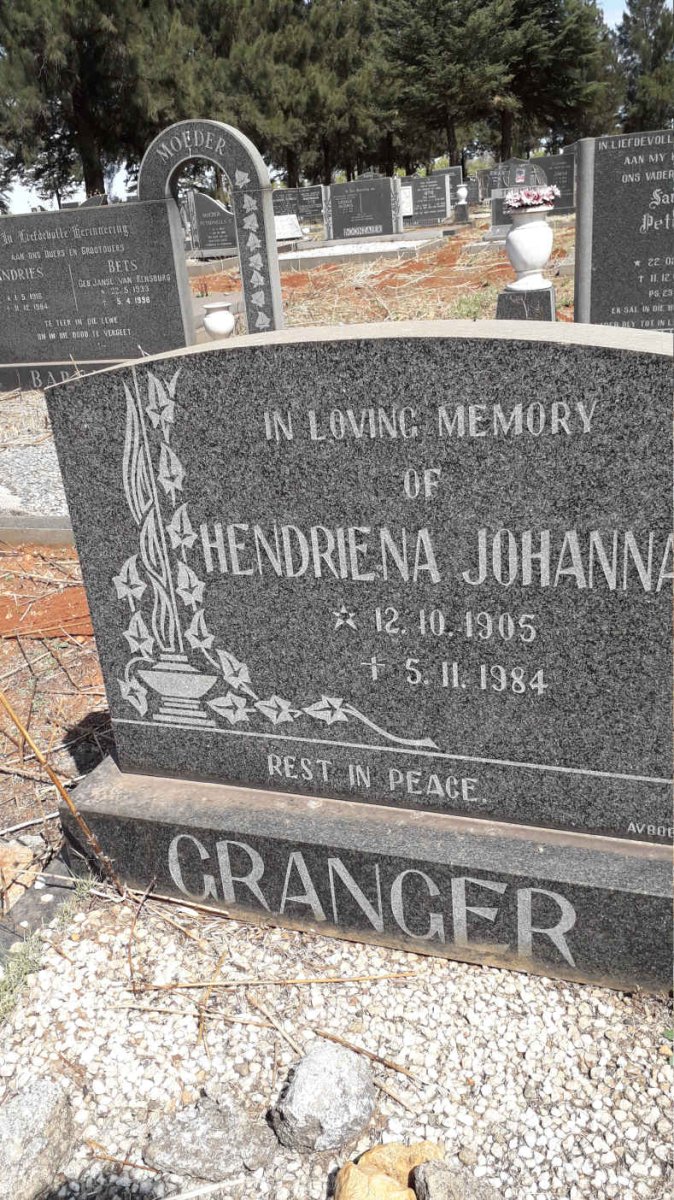 GRANGER Hendriena Johanna 1905-1984