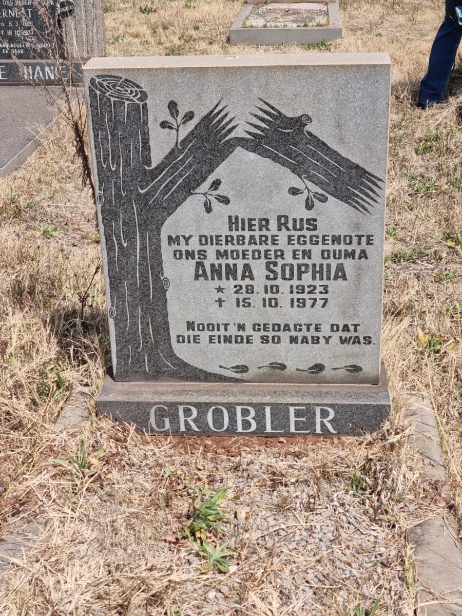 GROBLER Anna Sophia 1923-1977