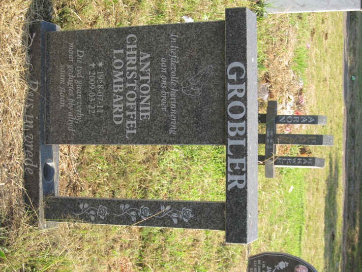 GROBLER Antonie Christoffel Lombard 1958-2009