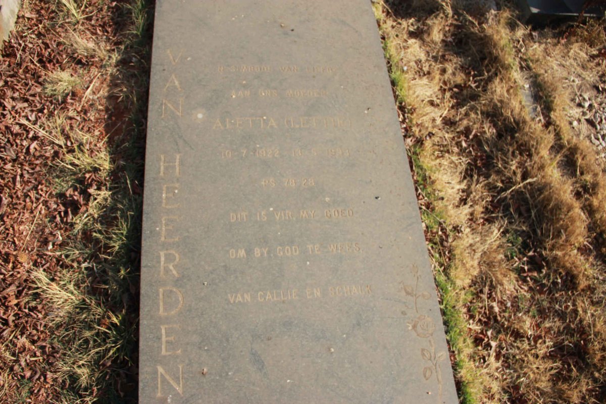 HEERDEN Aletta, van 1922-1993