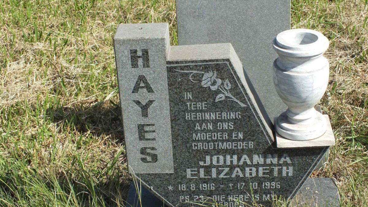 HAYES Johanna Elizabeth 1916-1996