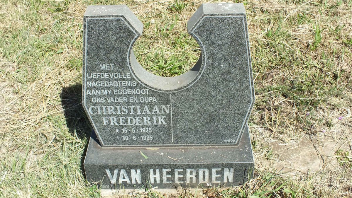 HEERDEN Christiaan Frederik, van 1925-1995